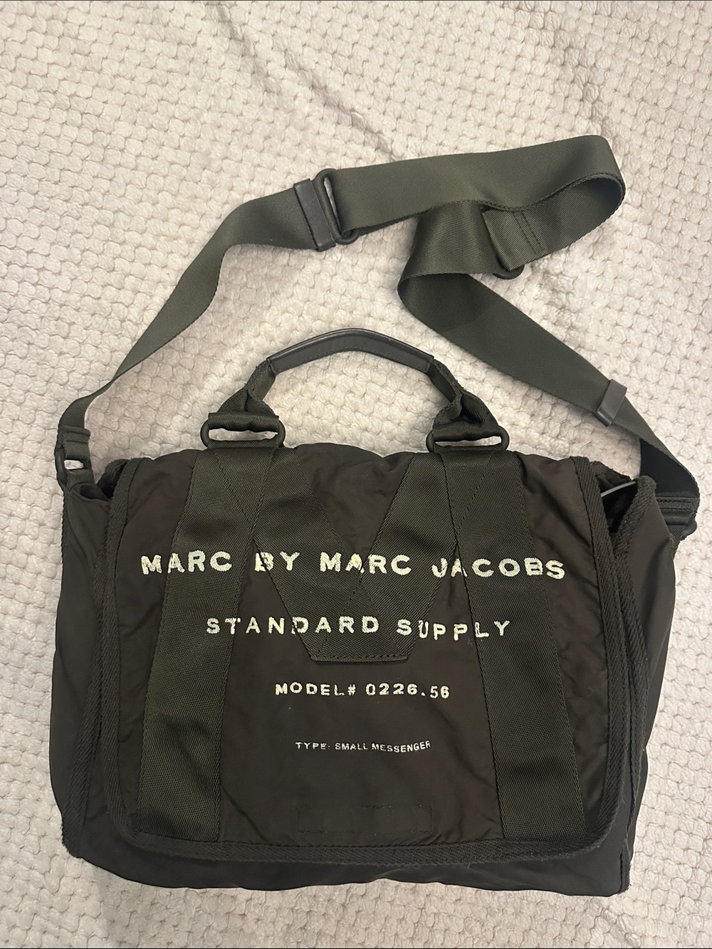 Marc by Marc Jacobs Black Messenger Bag with Adjustable Strap